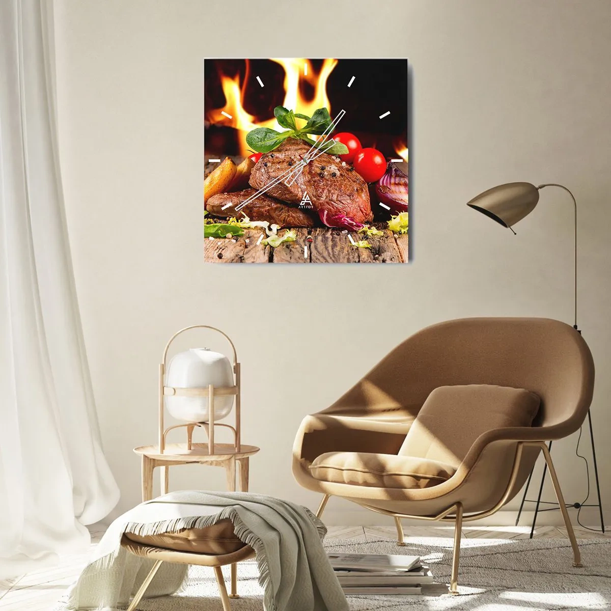 Wandklok - Klok - Opgewekt door hitte - 30x30 cm