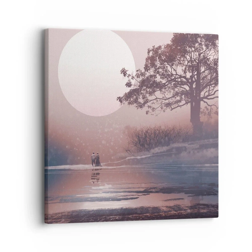 Schilderen op canvas - nacht wonderen - 30x30 cm