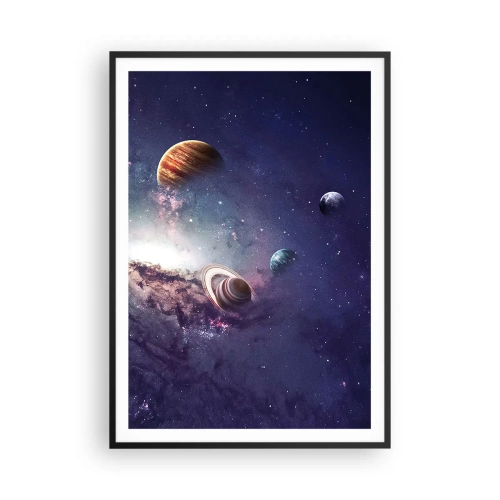 Poster in een zwarte lijst - Zonne-dans systeem - 70x100 cm