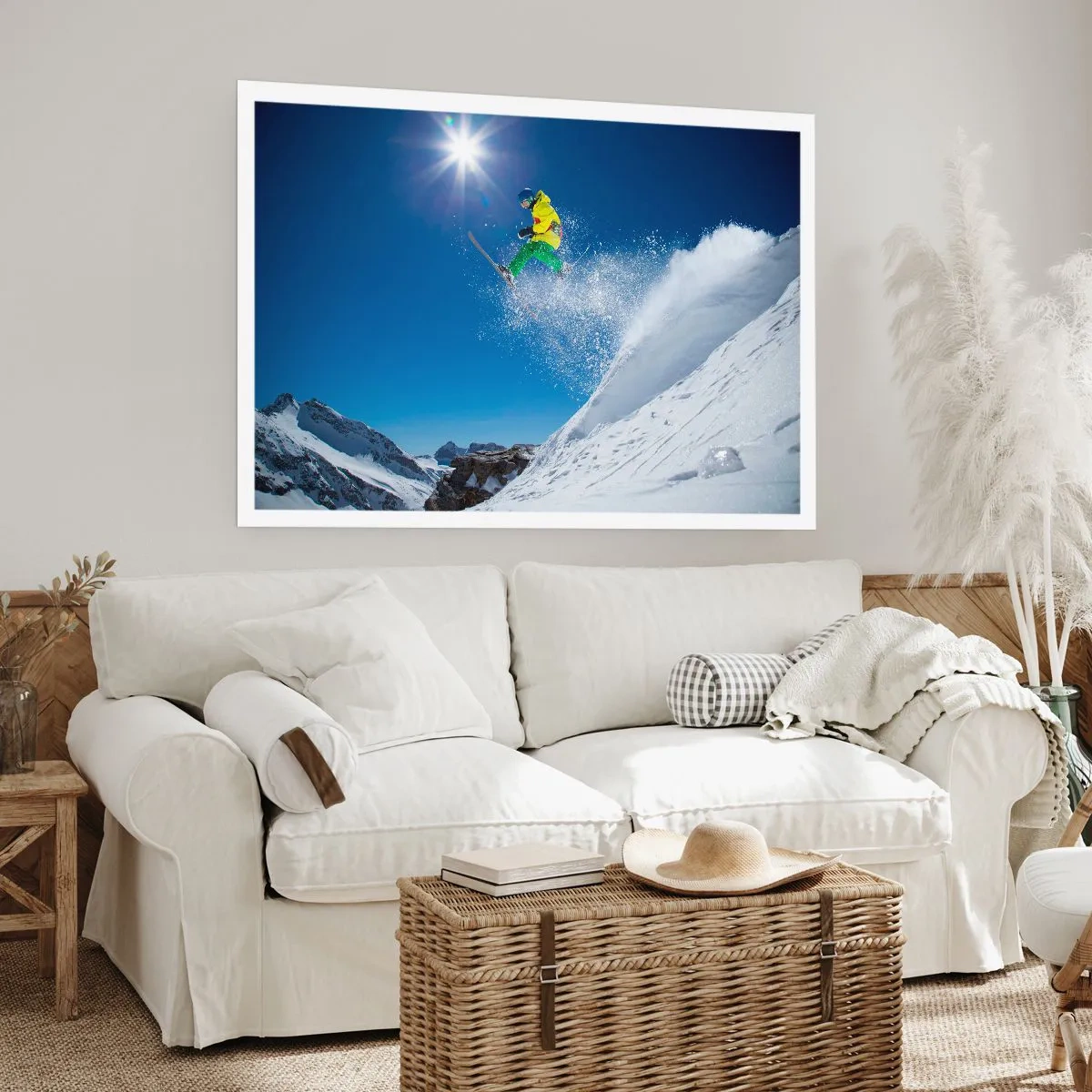 Poster - Dansend met de bergen - 70x50 cm