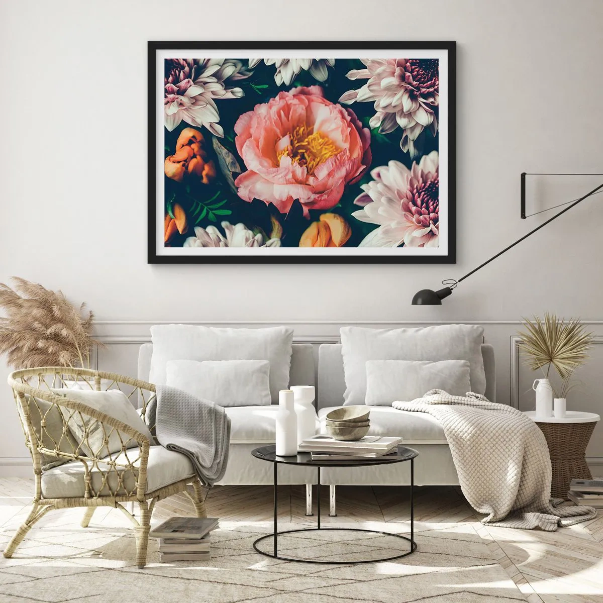 Poster in een zwarte lijst - Met barokke pracht - 70x50 cm