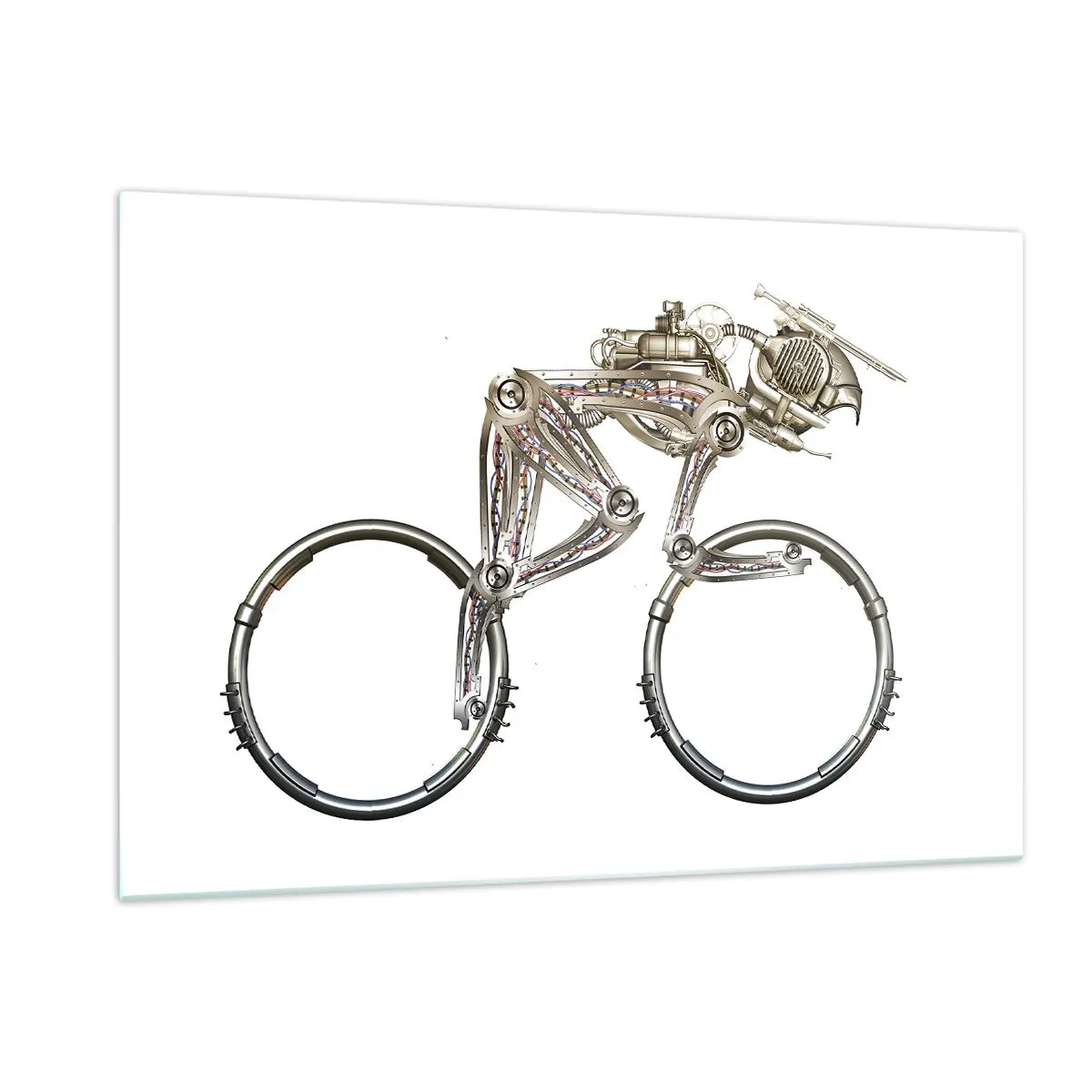 Schilderen op glas - Een prachtige machine - 120x80 cm