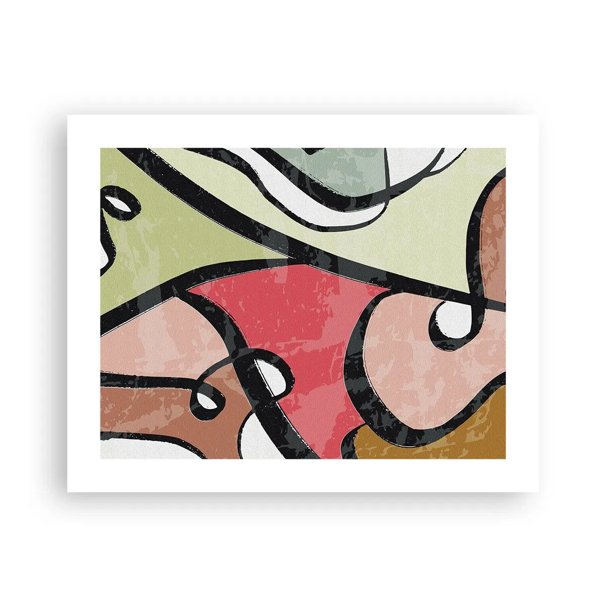 Poster - Pirouettes tussen kleuren - 50x40 cm