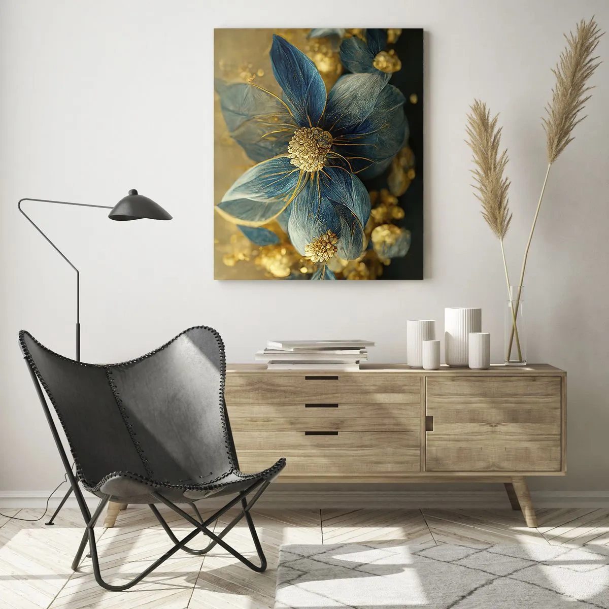 Schilderen op glas - Bloei met goud - 50x70 cm