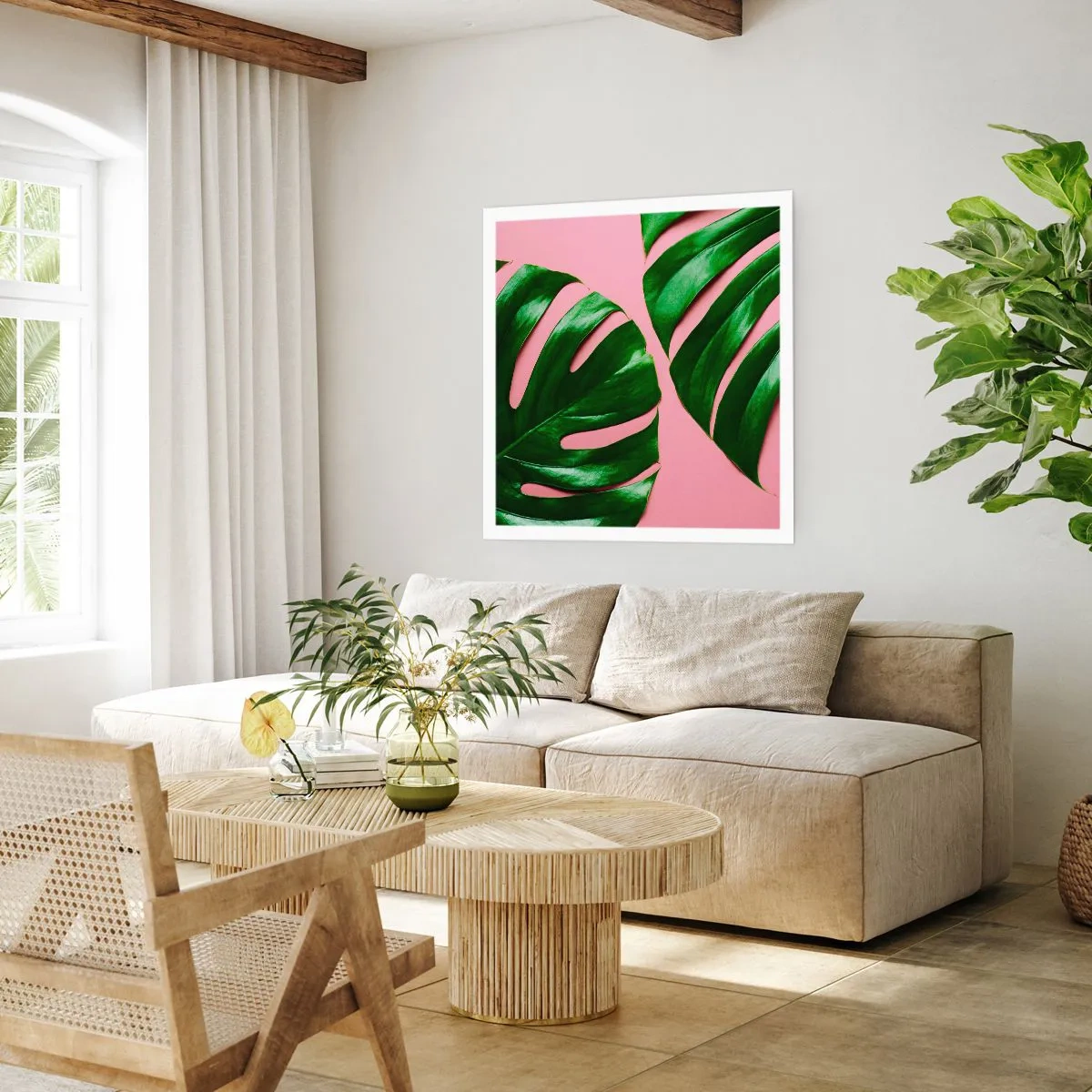 Poster - Groene rendez-vous - 50x50 cm