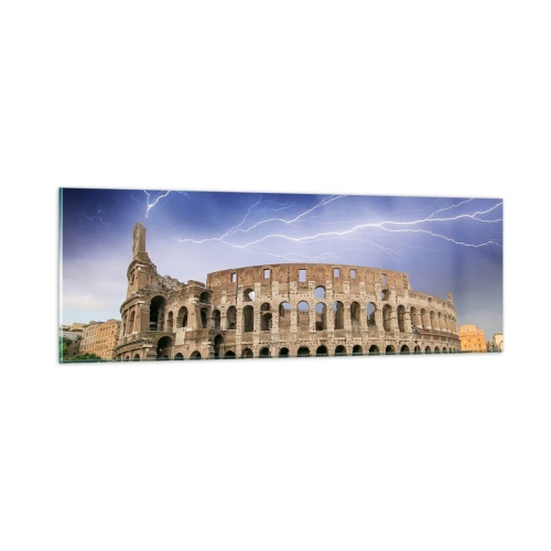 Schilderen op glas - Strijd Arena - 90x30 cm