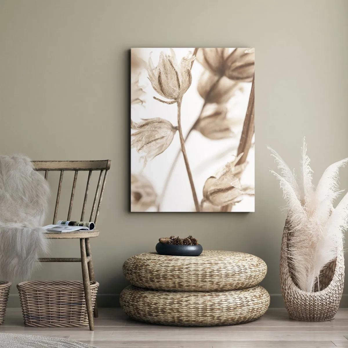 Schilderen op canvas - Ze bellen eind zomer - 55x100 cm