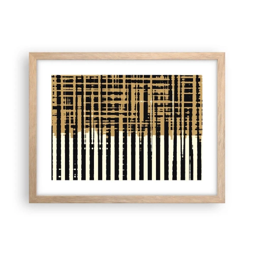 Een poster in een licht eiken lijst - Architecturale abstractie - 40x30 cm