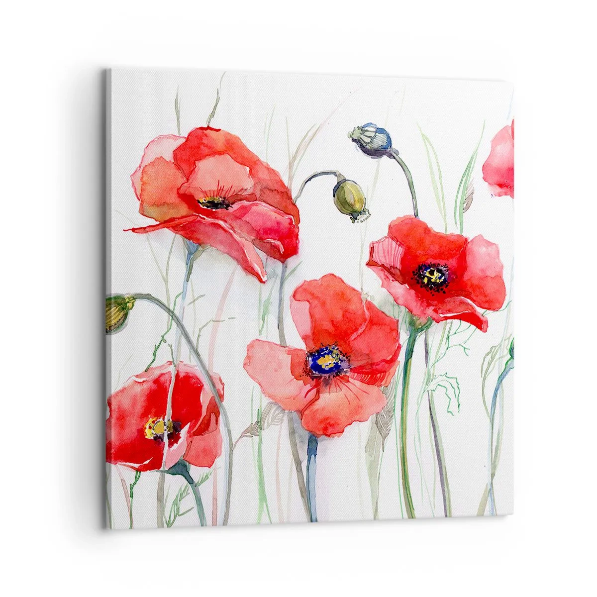 Schilderen op canvas - Poolse bloemen - 60x60 cm