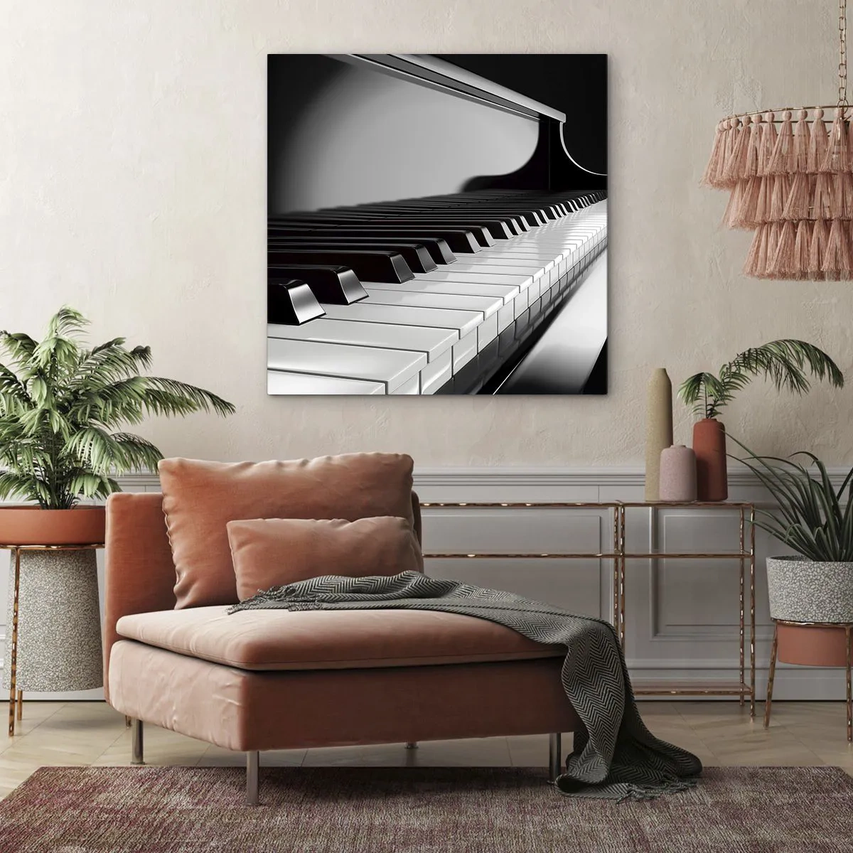 Schilderen op canvas - Harmonie van vormen en kleuren - 60x60 cm