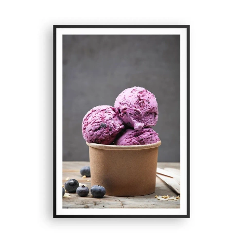 Poster in een zwarte lijst - Zoetheid en kou - 70x100 cm