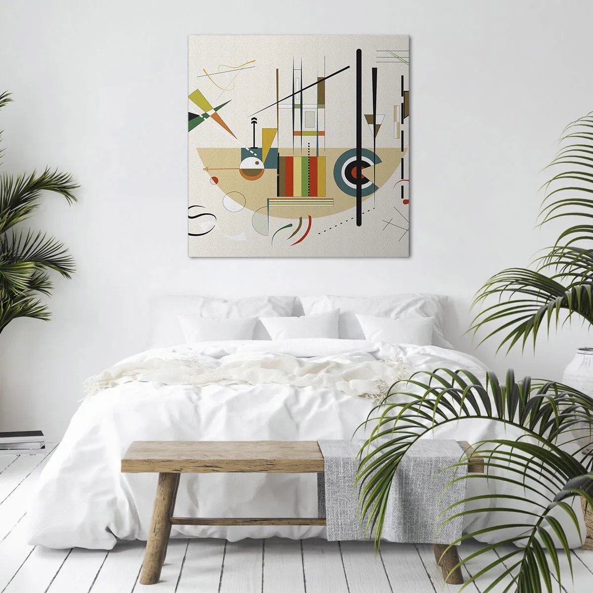 Schilderen op canvas - En de wereld lacht - 40x40 cm