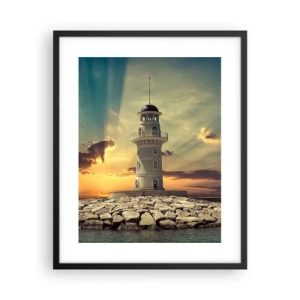 Poster in een zwarte lijst - Licht - Goed - Schoonheid - 40x50 cm