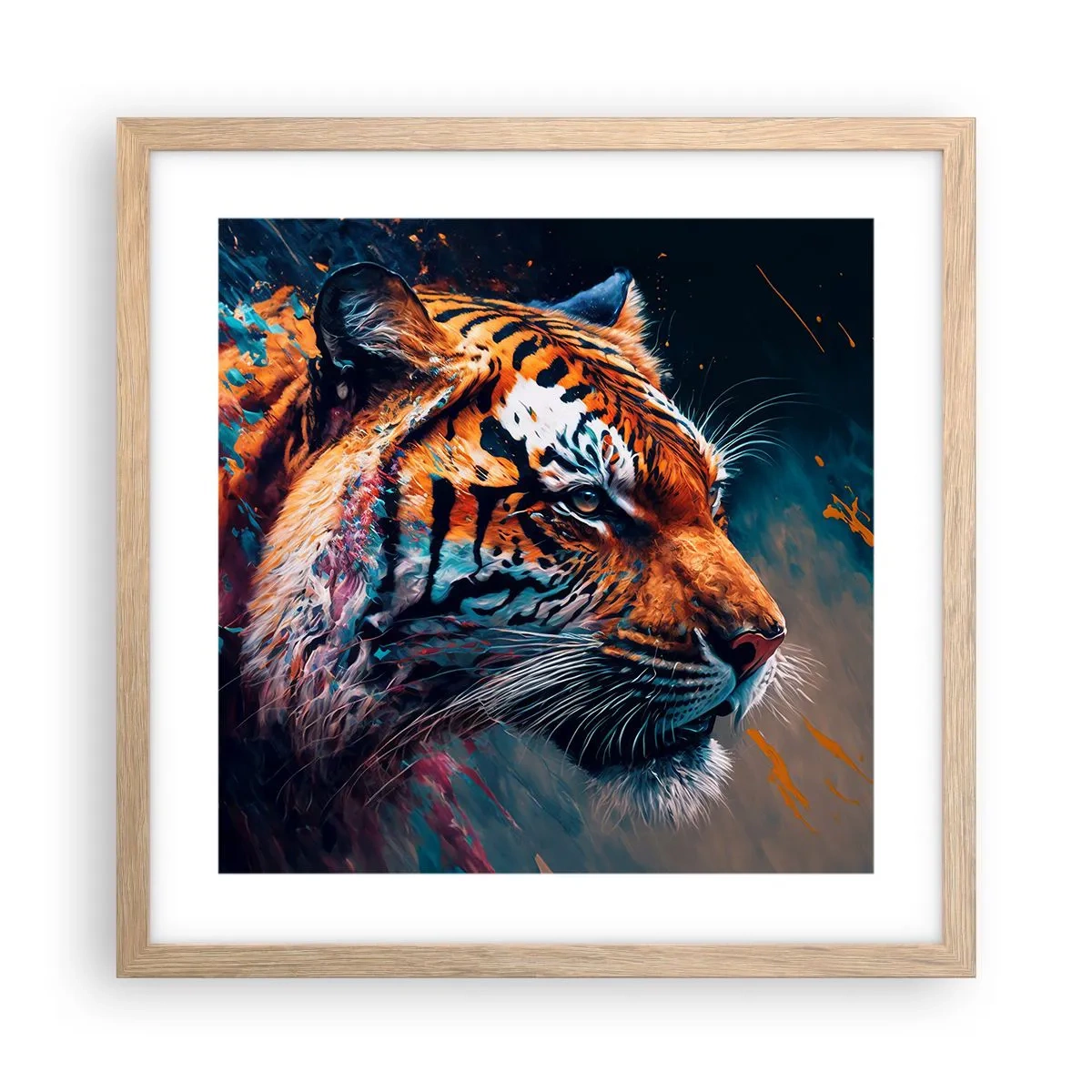 Een poster in een licht eiken lijst - Wilde schoonheid - 40x40 cm