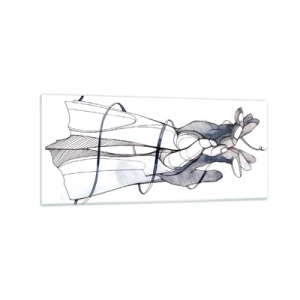 Schilderen op glas - Touch-studie - 120x50 cm