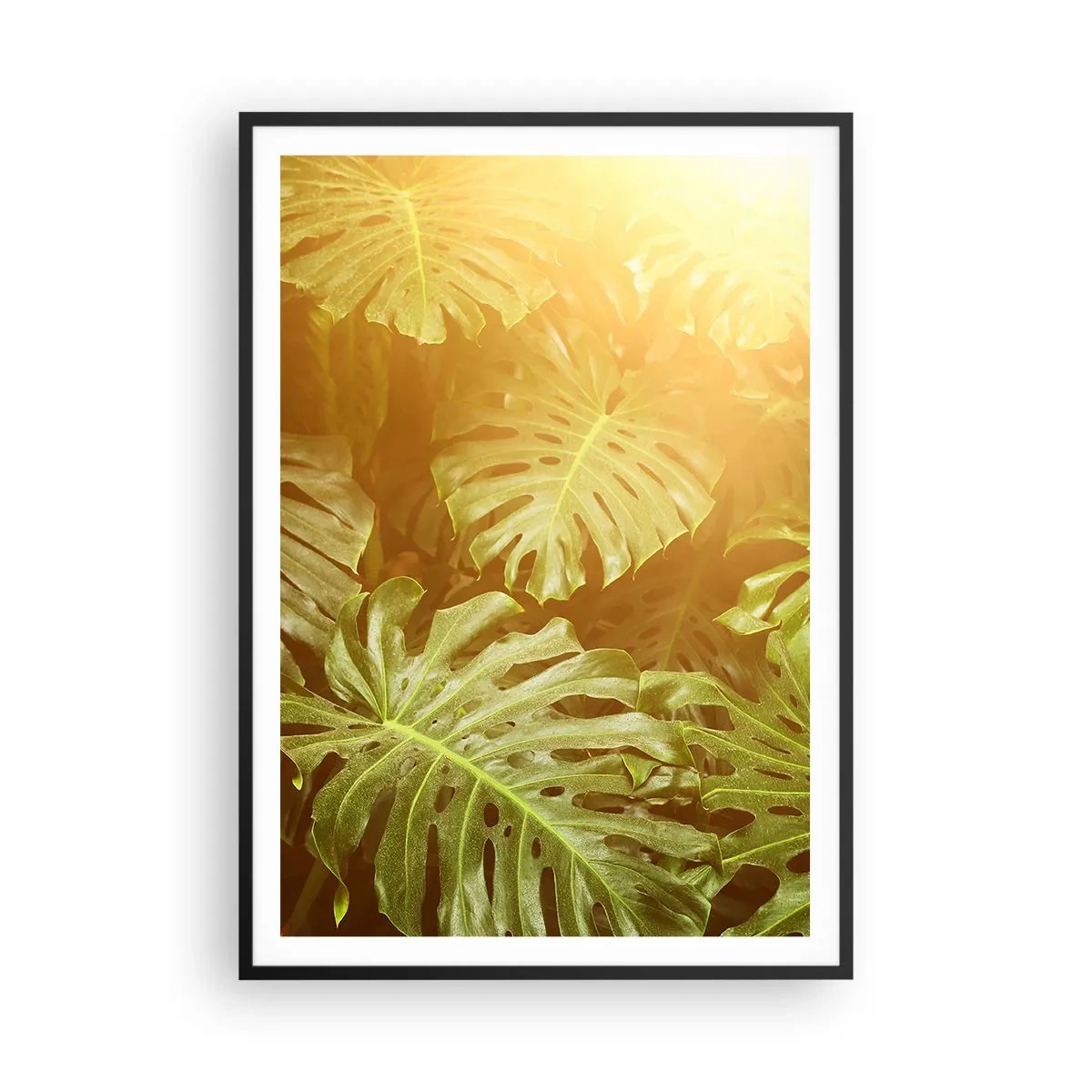 Poster in een zwarte lijst - In het groen treden... - 70x100 cm