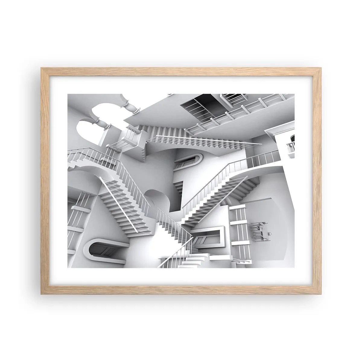 Een poster in een licht eiken lijst - De paradoxen van de ruimte - 50x40 cm