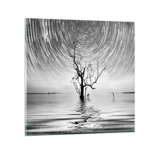 Schilderen op glas - Een symfonie van de natuur - 30x30 cm