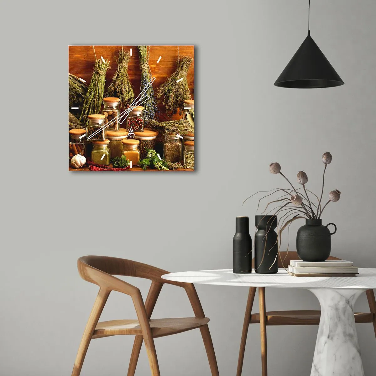 Wandklok - Klok - Keuken spreuken - 30x30 cm