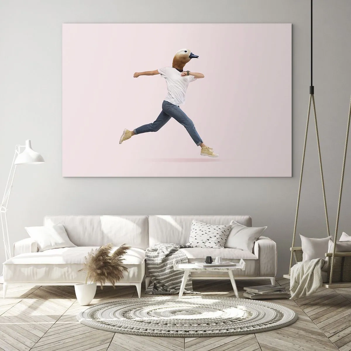 Schilderen op glas - Een snufje absurditeit - 120x80 cm