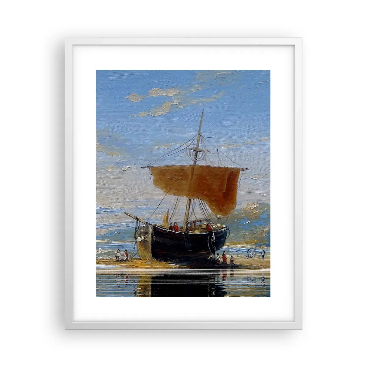 Poster in een witte lijst - Water, bodem, lucht - 40x50 cm