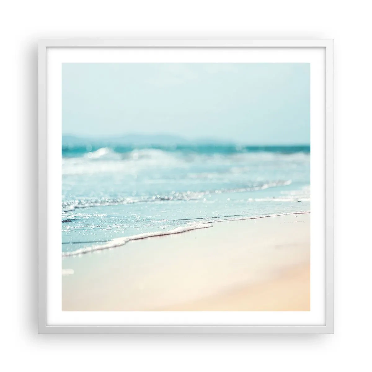 Poster in een witte lijst - Warmte en geluid - 60x60 cm