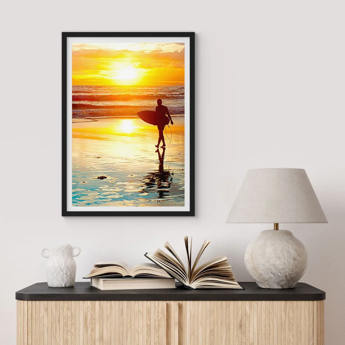 Poster in een zwarte lijst - De terugkeer van de krijger - 40x50 cm