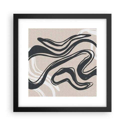Poster in een zwarte lijst - Expressie vermenigvuldigd - 30x30 cm