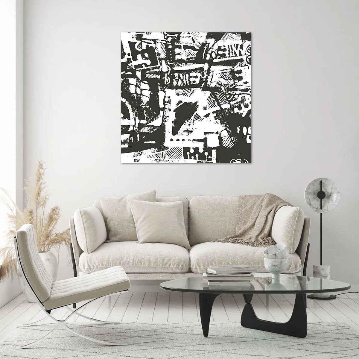 Schilderen op glas - Orde of chaos? - 30x30 cm