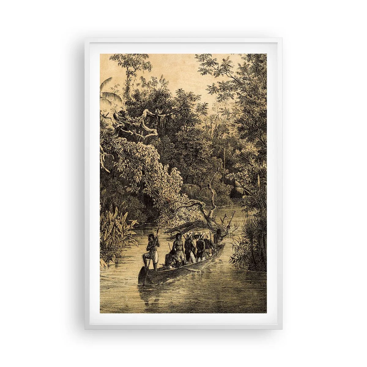 Poster in een witte lijst - Expeditie naar de bron - 61x91 cm