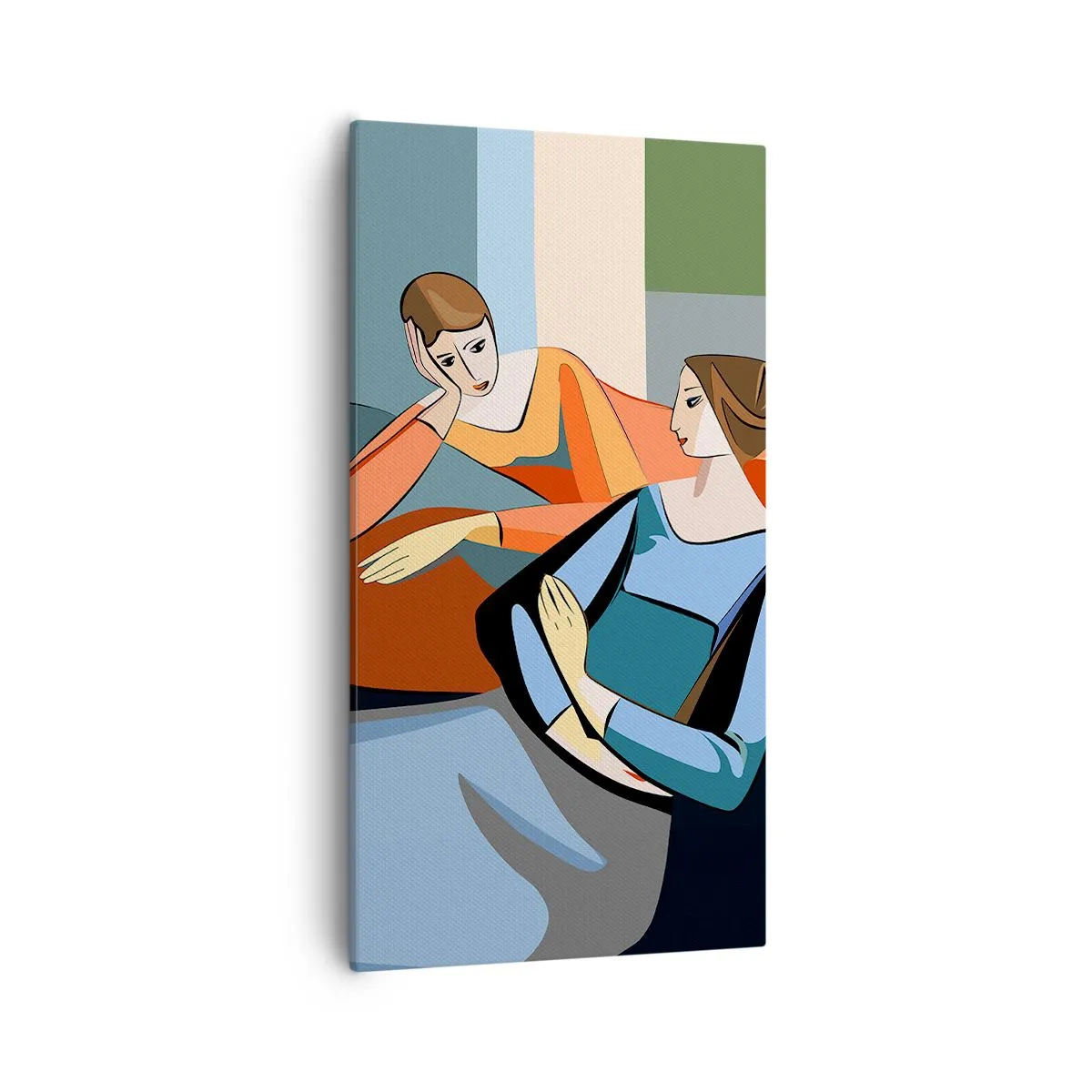 Schilderen op canvas - Een moment van vertrouwen - 55x100 cm