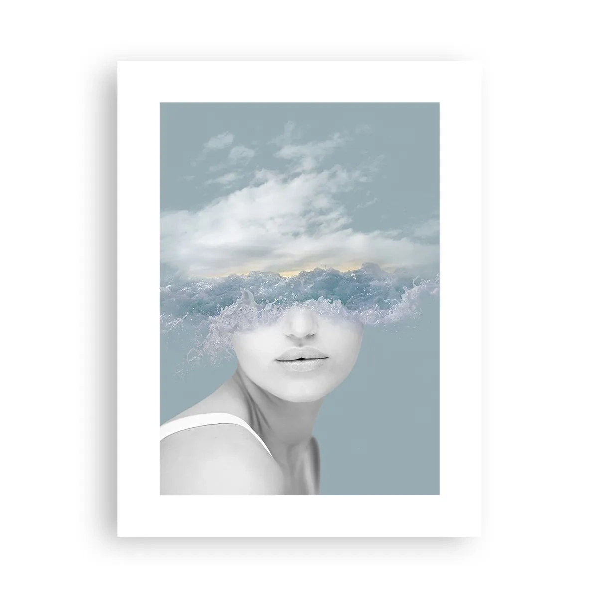 Poster - Met hoofd in de wolken - 30x40 cm