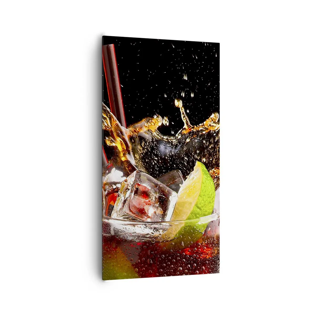 Schilderen op canvas - Vreugde en energie van kleuren - 65x120 cm