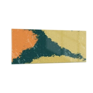 Schilderen op glas - Abstractie – langzame beweging - 100x40 cm
