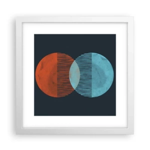 Poster in een witte lijst - Astronomische fantasie - 30x30 cm
