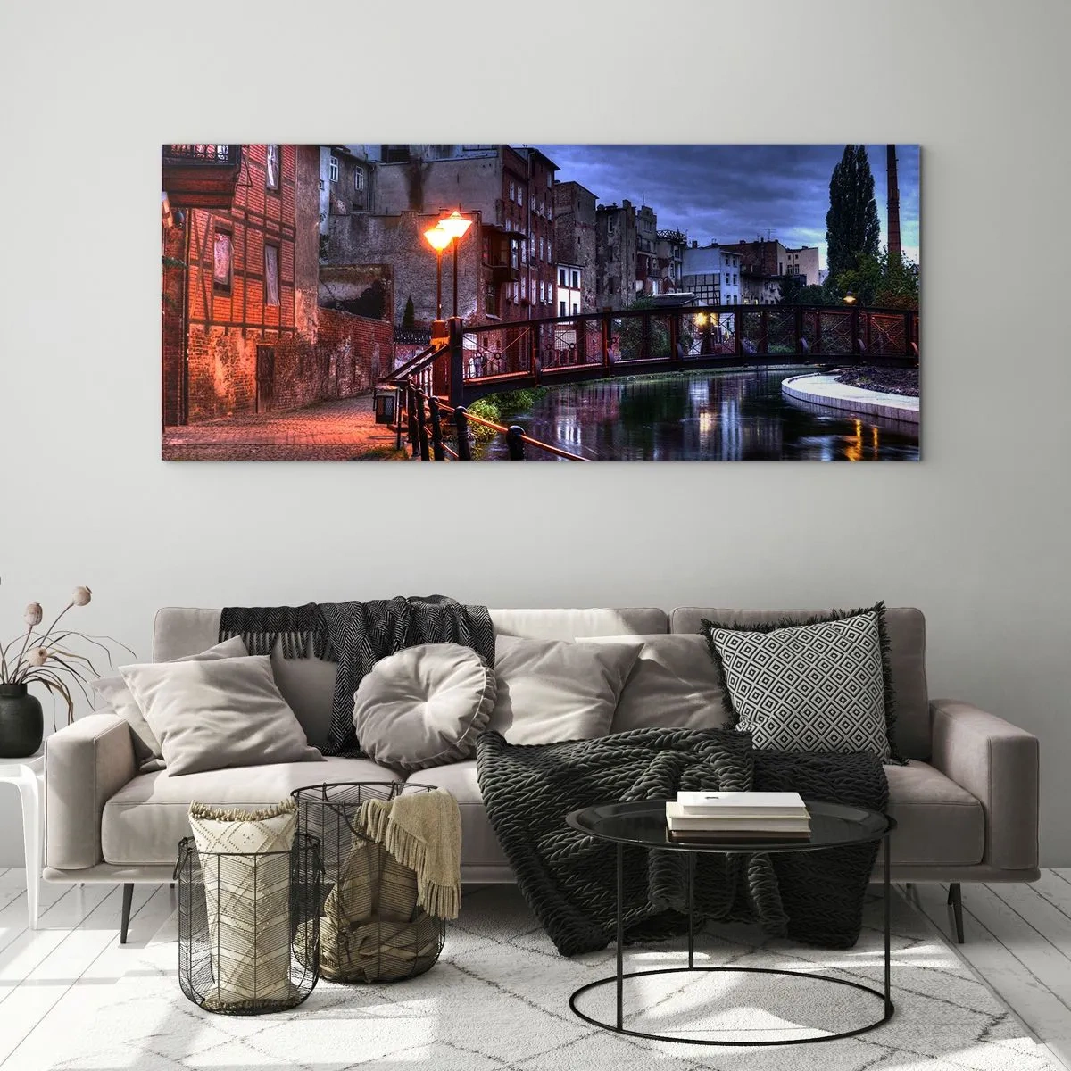 Schilderen op glas - Zo kende je Bydgoszcz niet - 90x30 cm