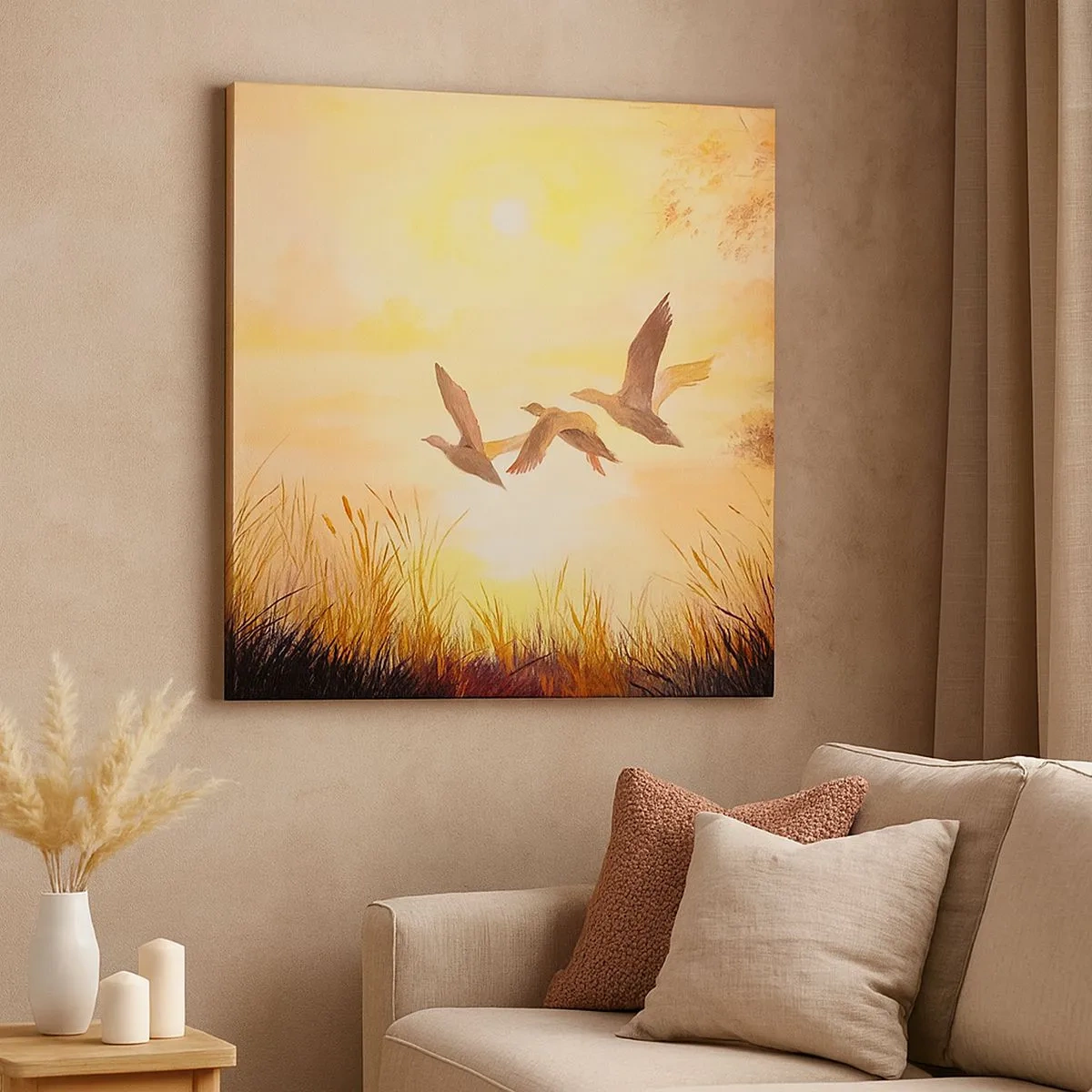 Schilderen op canvas - Het begin van een lange reis - 30x30 cm