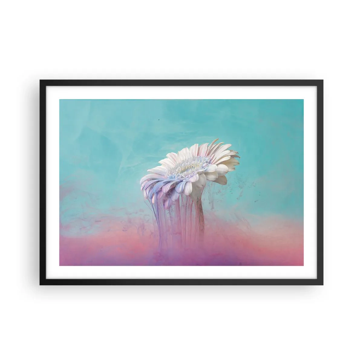 Poster in een zwarte lijst - De bloemenonderwereld - 70x50 cm