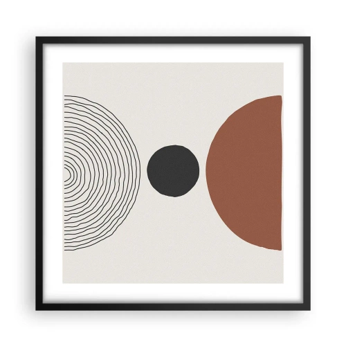 Poster in een zwarte lijst - Het middelpunt van de aandacht - 50x50 cm