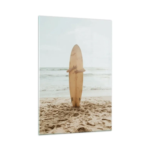 Schilderen op glas - Uit liefde voor golven - 70x100 cm