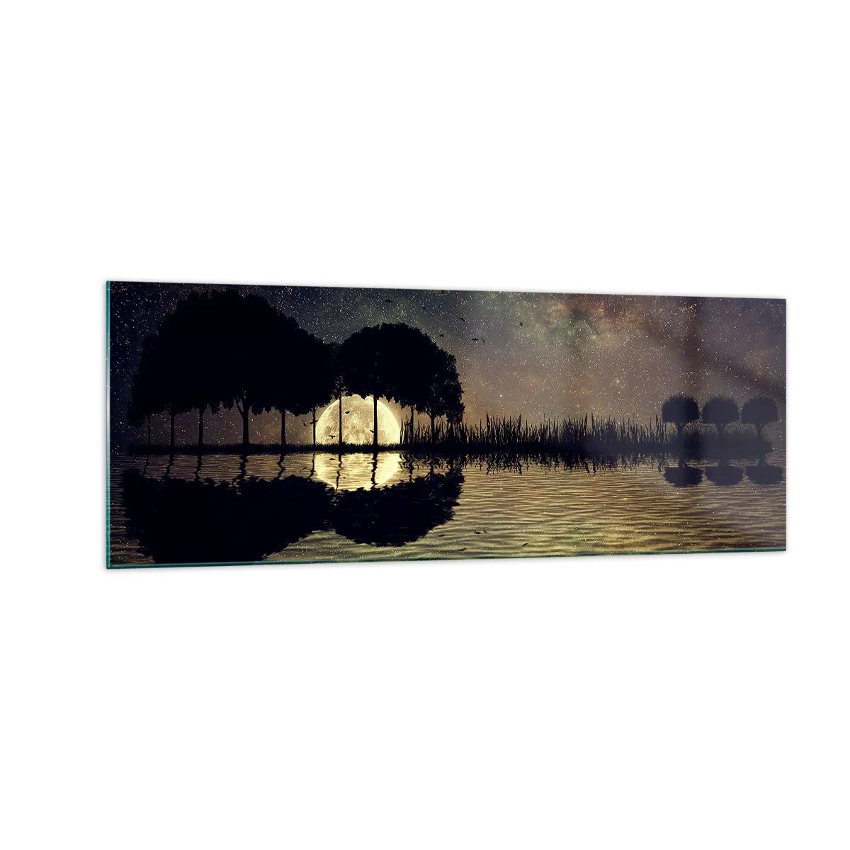 Schilderen op glas - Nacht aan het einde van de wereld - 140x50 cm