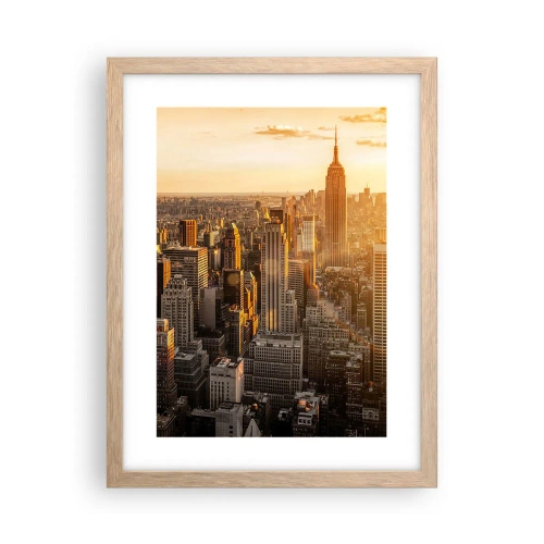Een poster in een licht eiken lijst - Groeien in de zon - 30x40 cm