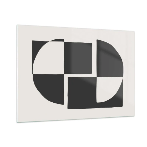 Schilderen op glas - Antithese - synthese - 100x70 cm