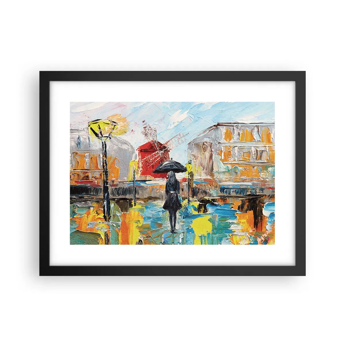 Poster in een zwarte lijst - Parijse legendes - 40x30 cm