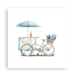 Poster - Zoete herinnering aan de zomer - 30x30 cm