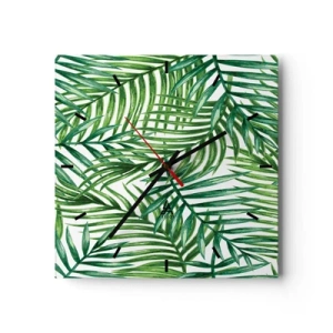 Wandklok - Klok - Onder de groene luifel - 30x30 cm