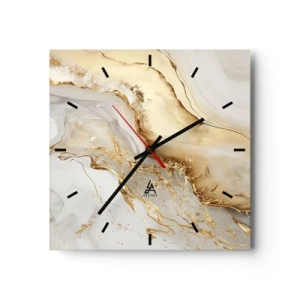 Wandklok - Klok - Abstractie: schoonheid en goedheid - 30x30 cm