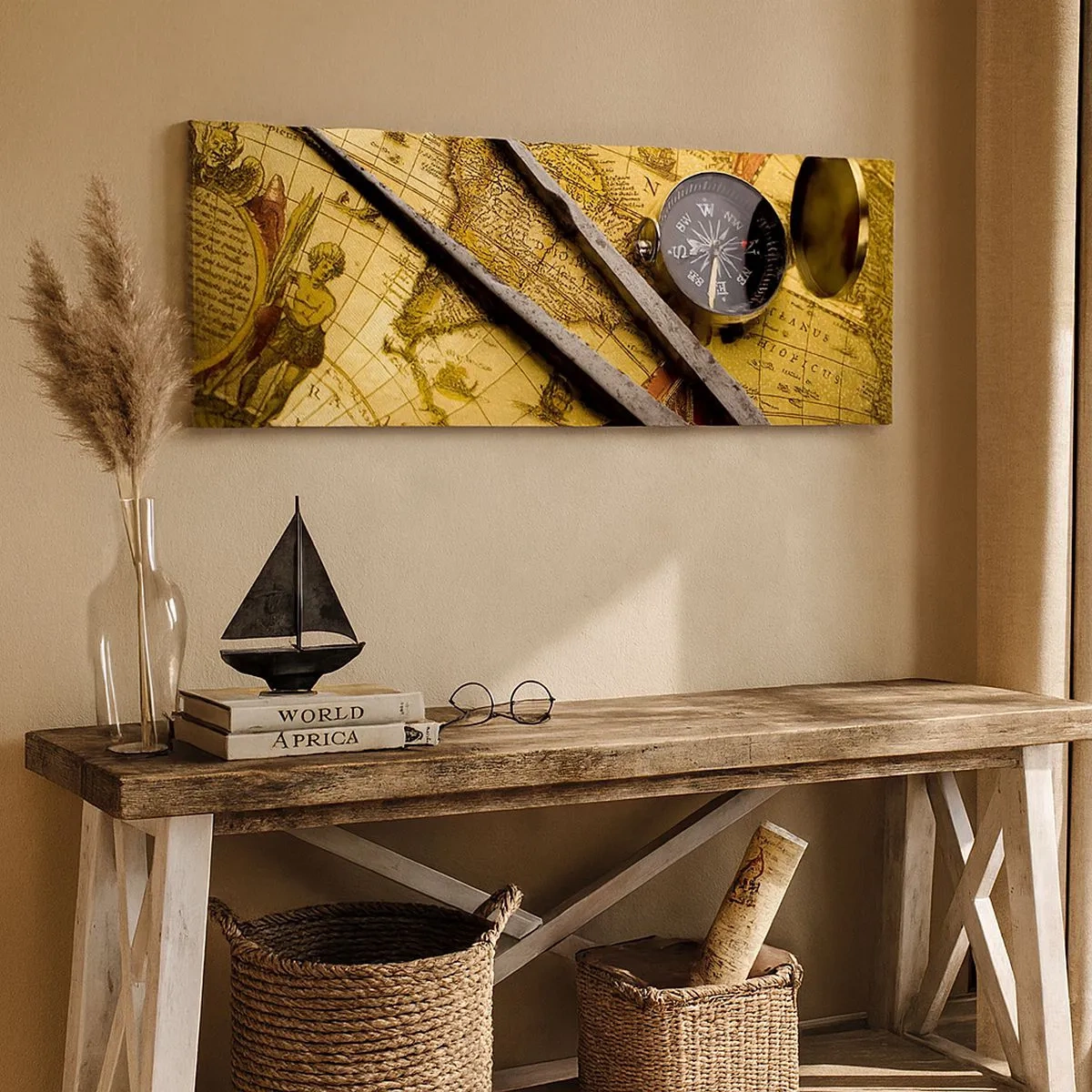 Schilderen op canvas - Waar zijn deze schatten? - 100x40 cm