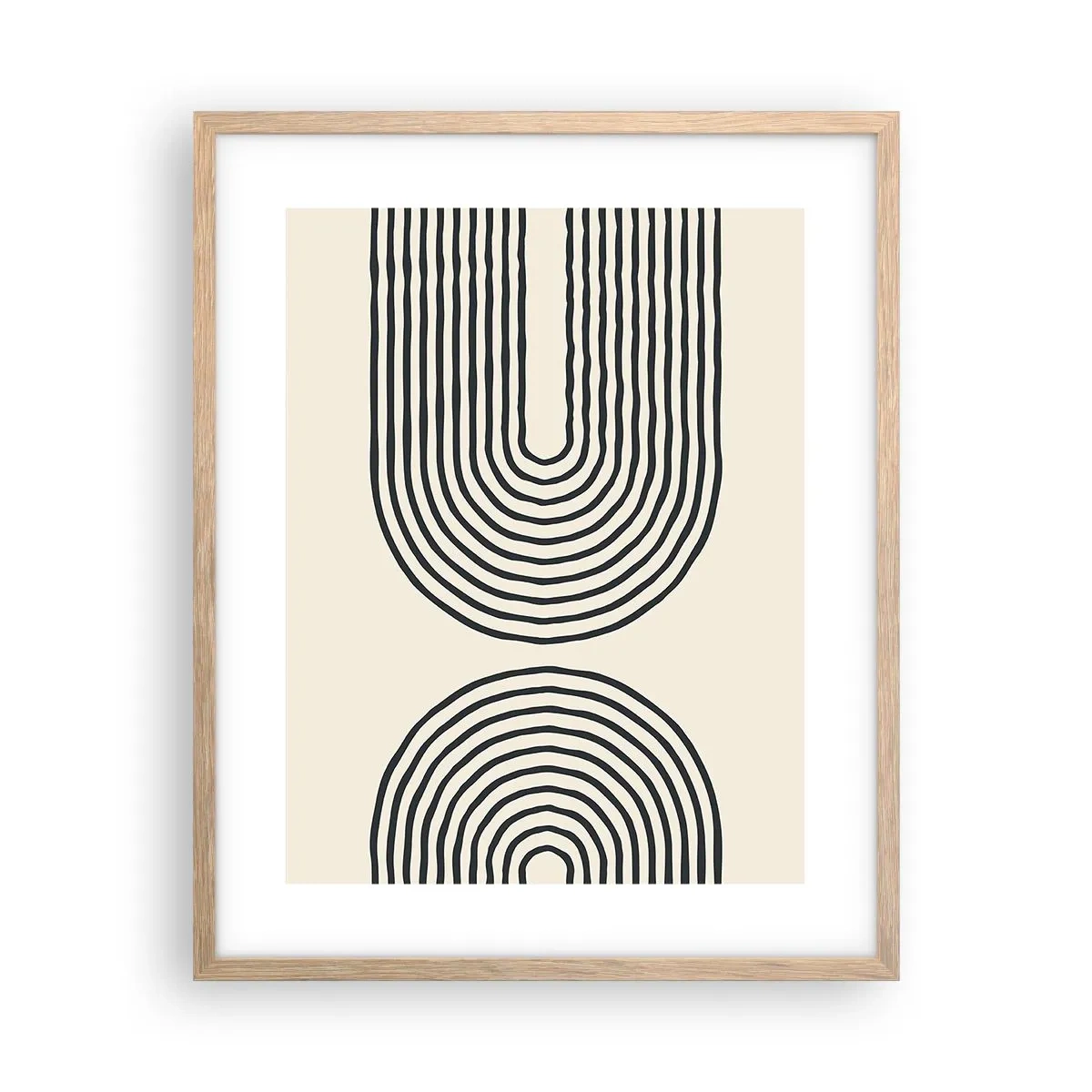 Een poster in een licht eiken lijst - In een ogenblik ... - 40x50 cm