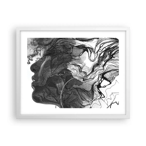 Poster in een witte lijst - Verstrikt in dromen - 50x40 cm